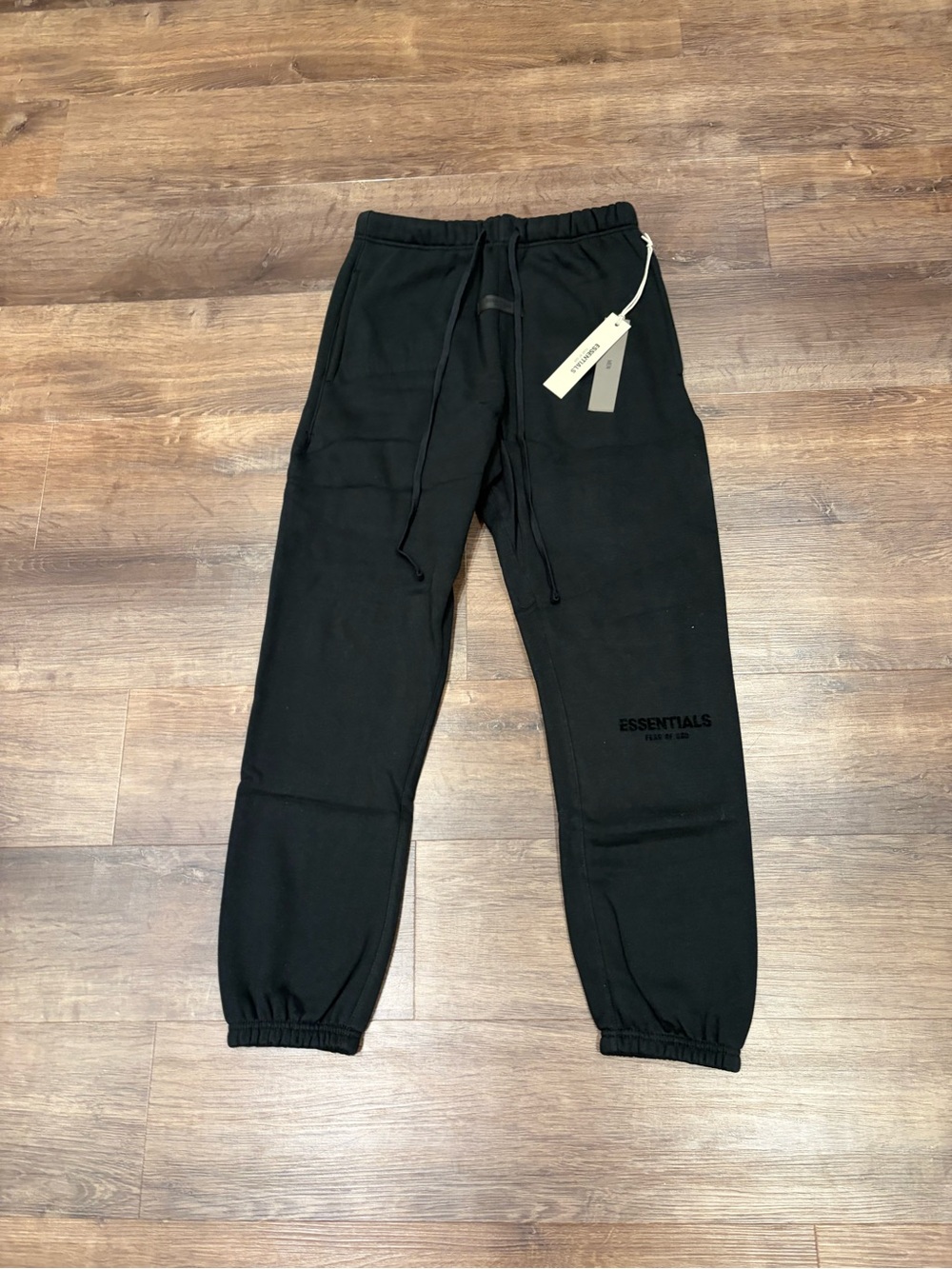 Essentials Black Logo Sweat Joggers